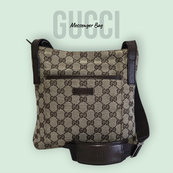 Gucci Handbags - Gucci GG Canvas Messenger/Shoulder Bag + Dustbag-EUC